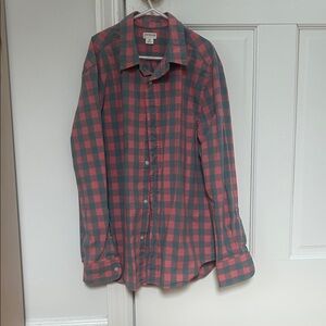 J. Crew Kids Red and Green Plaid Button-Down Shirt